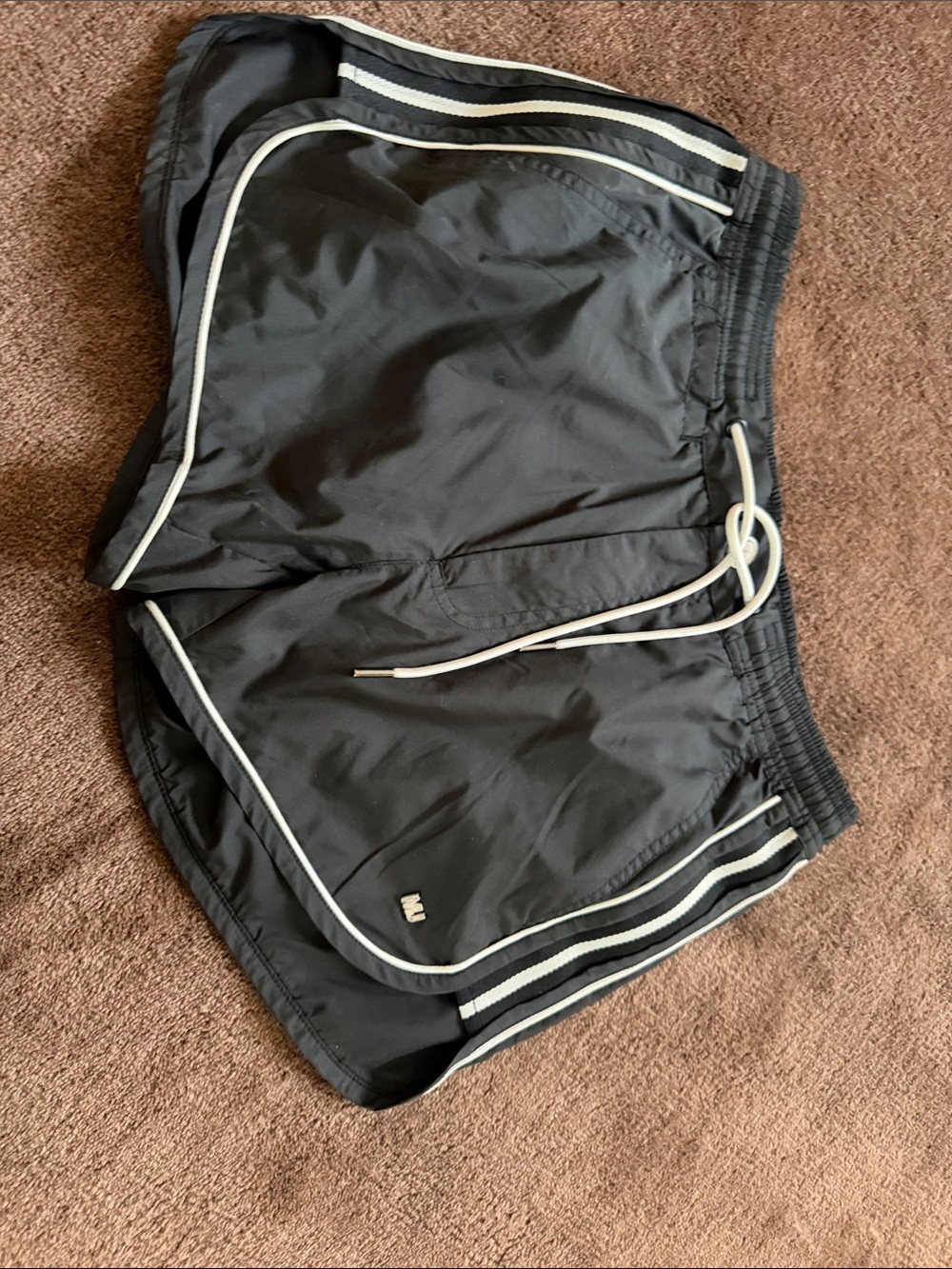 Marc by Marc Jacobs Black Athletic Shorts with White Trim